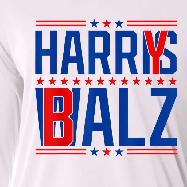 Funny Harris Walz 24 Harry Balz 2024 Meme Democratics Vote Cooling Performance Long Sleeve Crew