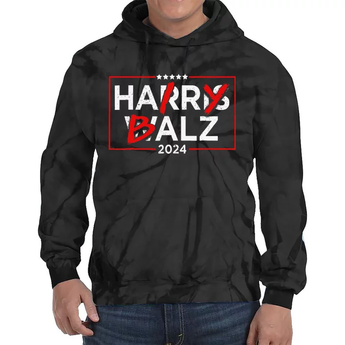 Funny Harris Walz 24 Hairy Balz 2024 Meme Democratics Vote Tie Dye Hoodie