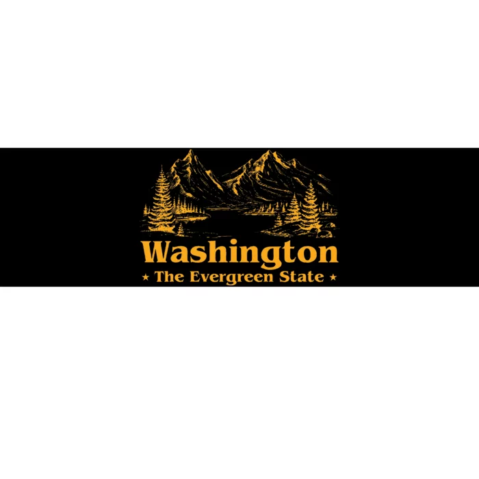 Funny Home W.A.S.H.I.N.G.T.O.N State The Evergreen State Bumper Sticker