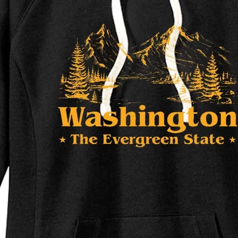 Funny Home W.A.S.H.I.N.G.T.O.N State The Evergreen State Women's Fleece Hoodie