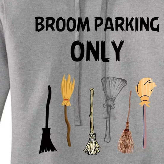 Funny Halloween Witch Lovers Costume Broom Parking Only Gift Women's Pullover Hoodie