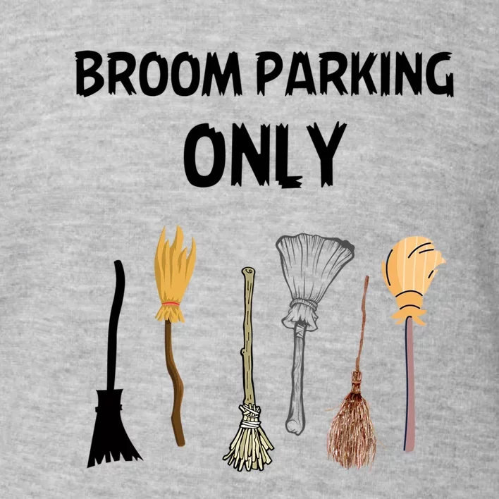 Funny Halloween Witch Lovers Costume Broom Parking Only Gift Toddler Sweatshirt