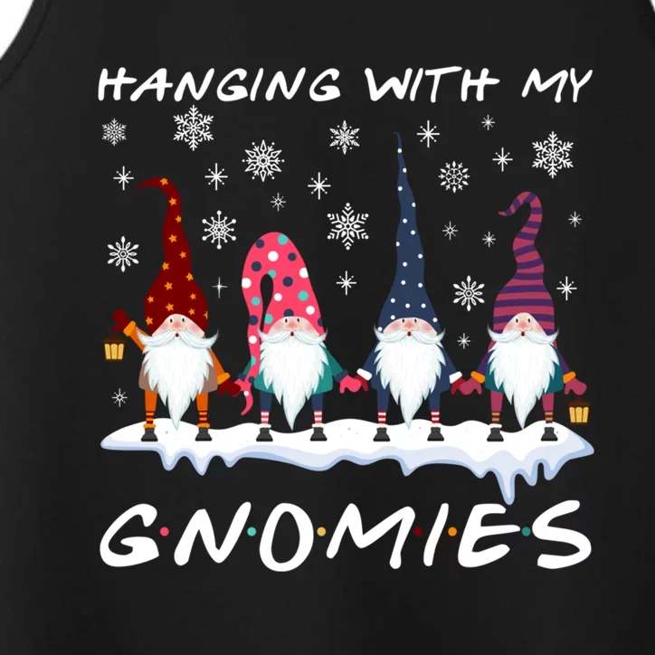 Funny Hanging With My Gnomies Christmas Gift Performance Tank