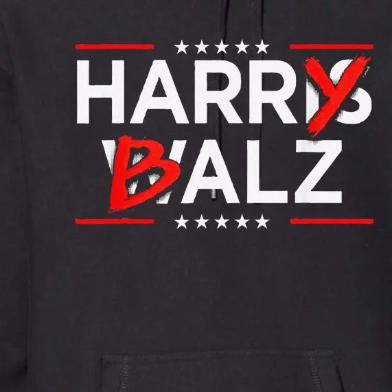 Funny Harris Walz 24 Harry Balz 2024 Meme Kamala Harris Gift Premium Hoodie