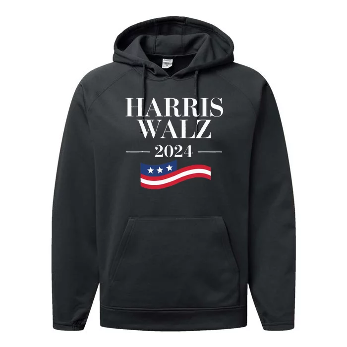 Funny Harris Waltz 2024 Election Kamala Harris Tim Walz 2024 Performance Fleece Hoodie