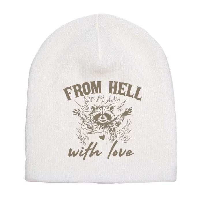 From Hell With Love 90s Retro Graphic Short Acrylic Beanie