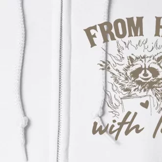 From Hell With Love 90s Retro Graphic Full Zip Hoodie