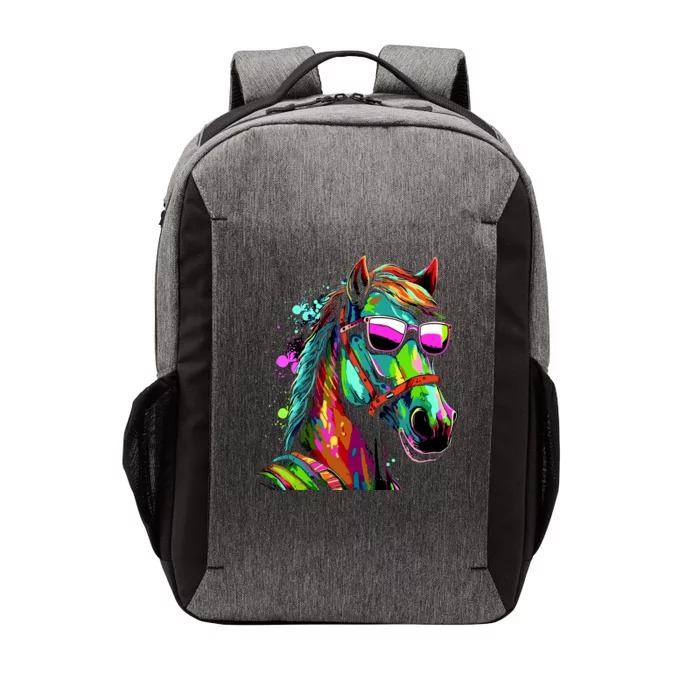 Funny Horse Wearing Sunglasses Abstract Art Vector Backpack