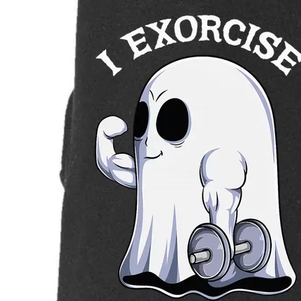 Funny Halloween Workout Ghost Exorcise Fitness Shirt Doggie 3-End Fleece Hoodie