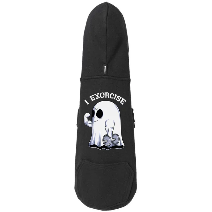 Funny Halloween Workout Ghost Exorcise Fitness Shirt Doggie 3-End Fleece Hoodie