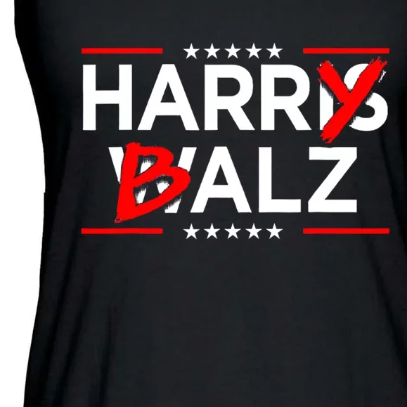 Funny Harris Walz 24 Harry Balz 2024 Meme Democratics Vote Ladies Essential Flowy Tank