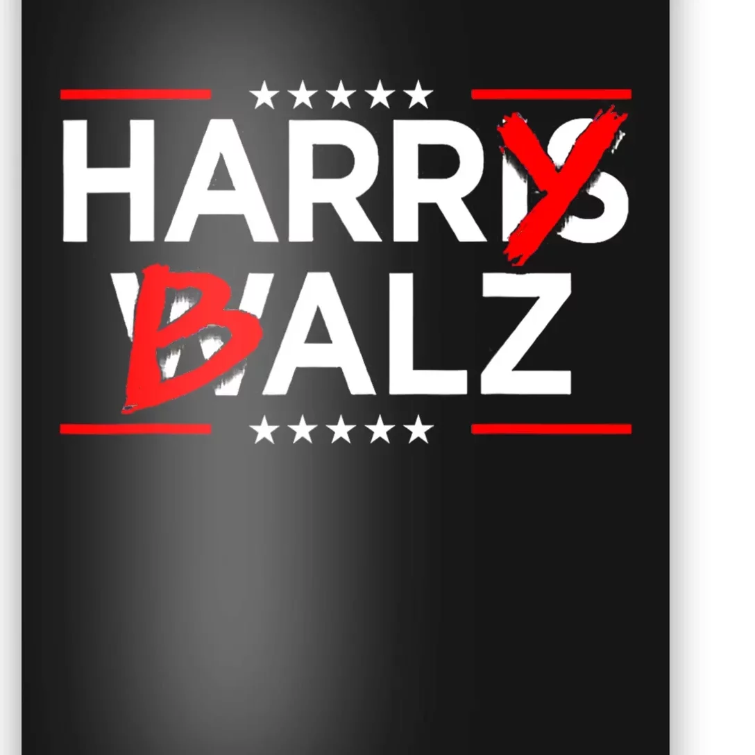 Funny Harris Walz 24 Harry Balz 2024 Meme Democratics Vote Poster