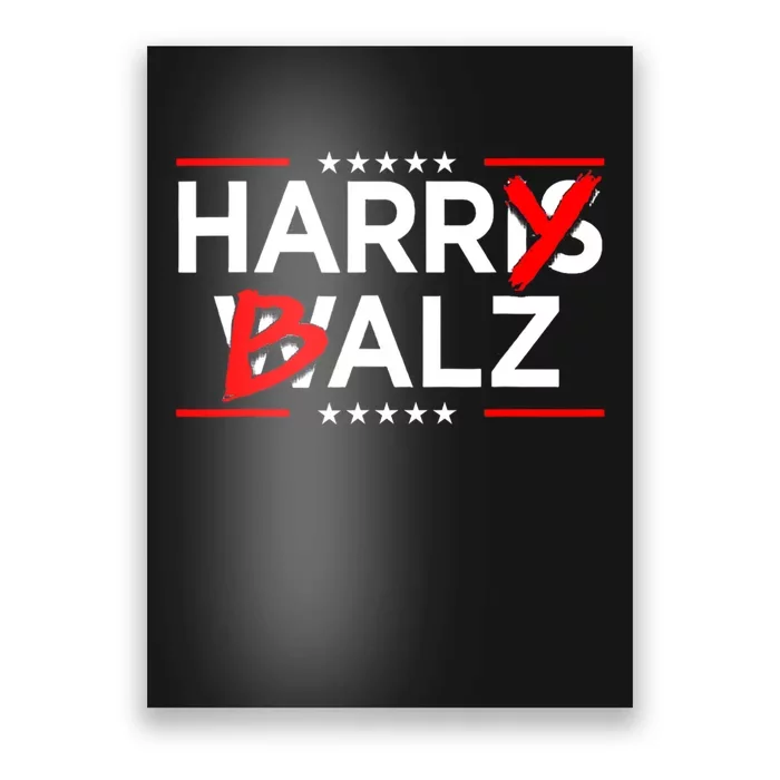 Funny Harris Walz 24 Harry Balz 2024 Meme Democratics Vote Poster