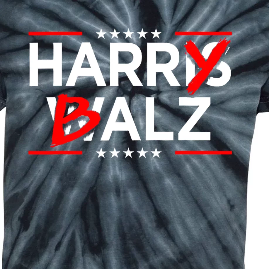 Funny Harris Walz 24 Harry Balz 2024 Meme Democratics Vote Kids Tie-Dye T-Shirt