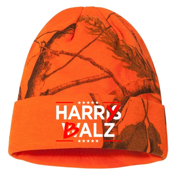 Funny Harris Walz 24 Harry Balz 2024 Meme Democratics Vote Kati - 12in Camo Beanie