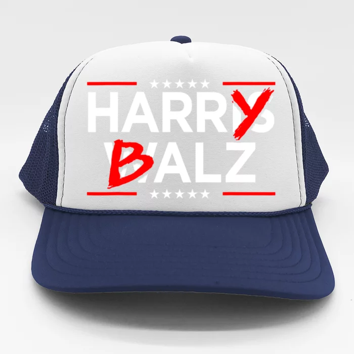 Funny Harris Walz 24 Harry Balz 2024 Meme Democratics Vote Trucker Hat