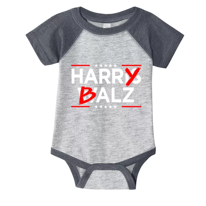 Funny Harris Walz 24 Harry Balz 2024 Meme Democratics Vote Infant Baby Jersey Bodysuit