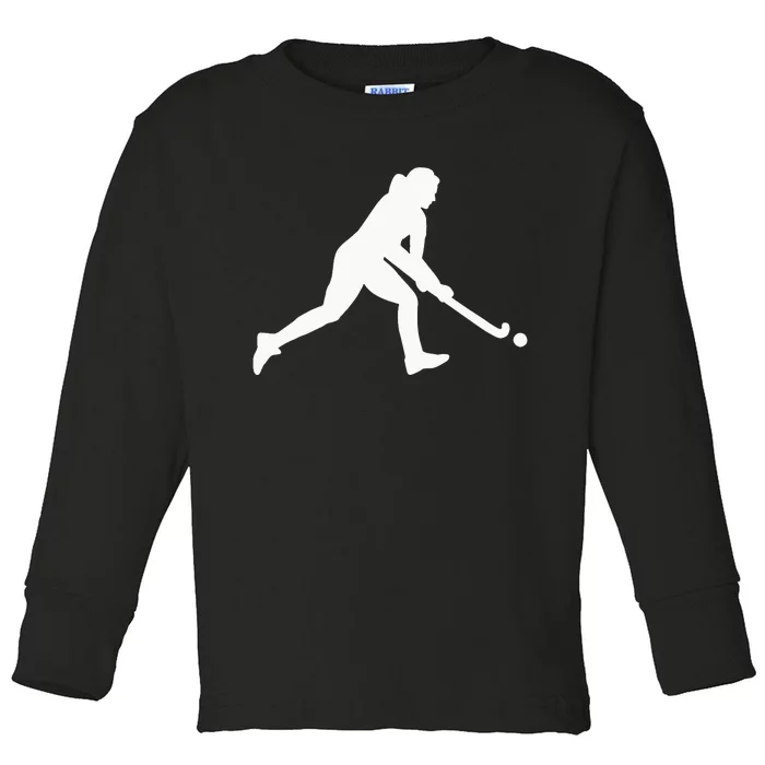 Field Hockey Woman Girl Toddler Long Sleeve Shirt