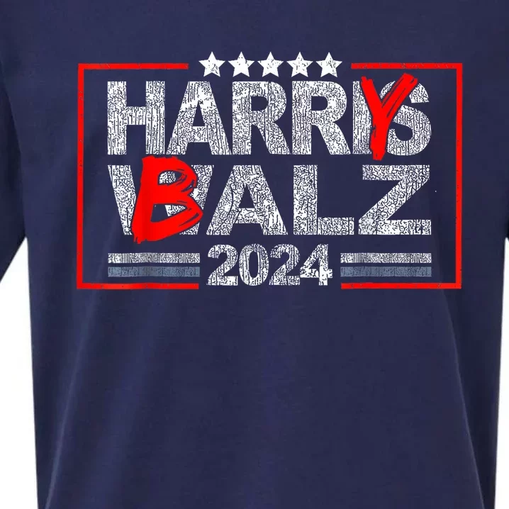 Funny Harris Walz 24 Harry Balz 2024 Meme Democratics Vote Sueded Cloud Jersey T-Shirt