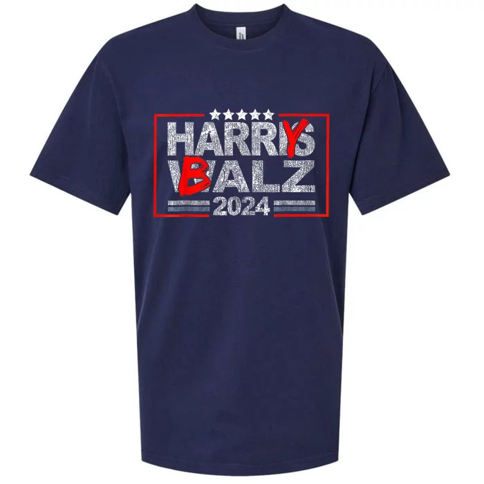 Funny Harris Walz 24 Harry Balz 2024 Meme Democratics Vote Sueded Cloud Jersey T-Shirt