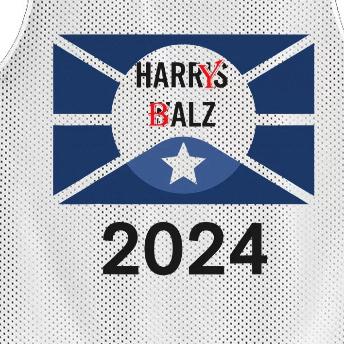 Funny Harris Walz 24 Harry Balz 2024 Meme Democratics Vote Mesh Reversible Basketball Jersey Tank