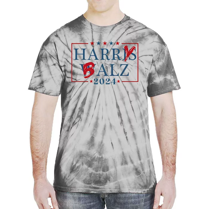 Funny Harris Walz 24 Harry Balz 2024 Meme Democratics Vote Tie-Dye T-Shirt