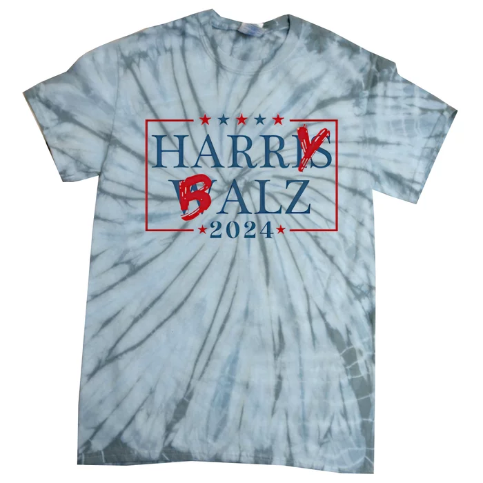 Funny Harris Walz 24 Harry Balz 2024 Meme Democratics Vote Tie-Dye T-Shirt