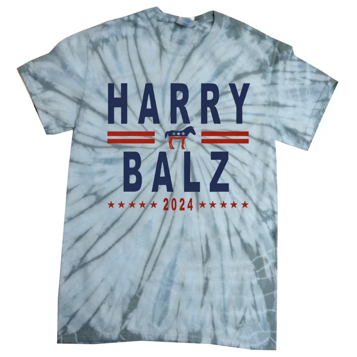 Funny Harris Walz 24 Harry Balz 2024 Meme Democratics Vote Tie-Dye T-Shirt