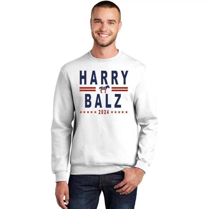 Funny Harris Walz 24 Harry Balz 2024 Meme Democratics Vote Sweatshirt