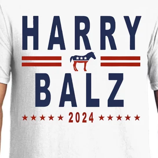 Funny Harris Walz 24 Harry Balz 2024 Meme Democratics Vote Pajama Set