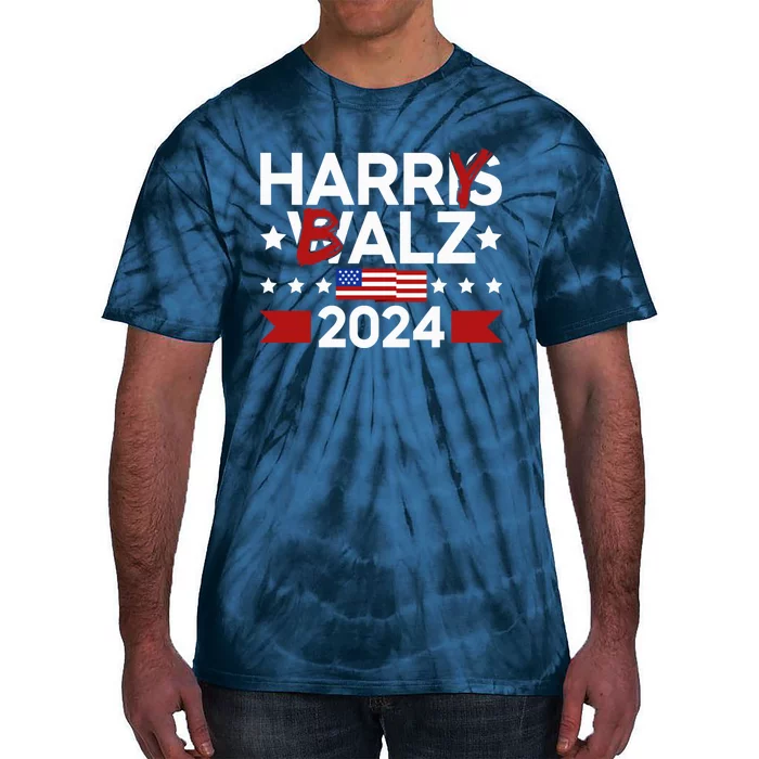 Funny Harris Walz 24 Harry Balz 2024 Meme Democratics Vote Tie-Dye T-Shirt