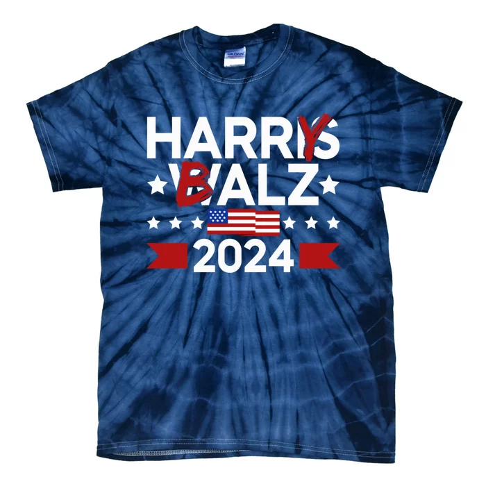 Funny Harris Walz 24 Harry Balz 2024 Meme Democratics Vote Tie-Dye T-Shirt