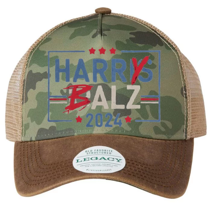 Funny Harris Walz 24 Harry Balz 2024 Legacy Tie Dye Trucker Hat