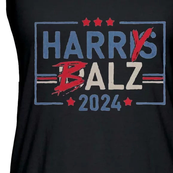 Funny Harris Walz 24 Harry Balz 2024 Ladies Essential Flowy Tank