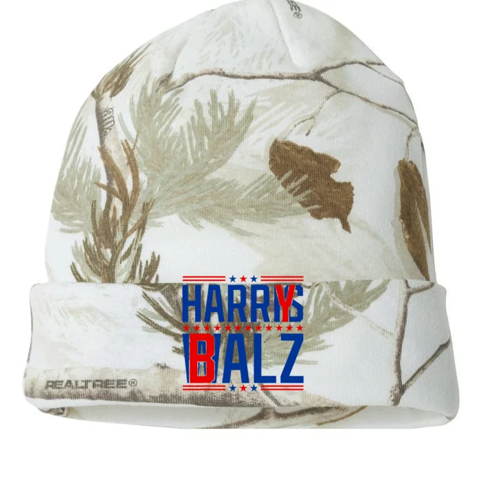 Funny Harris Walz 24 Harry Balz 2024 Meme Democratics Vote Kati - 12in Camo Beanie