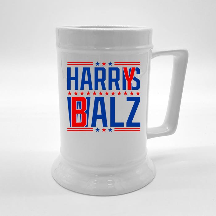 Funny Harris Walz 24 Harry Balz 2024 Meme Democratics Vote Front & Back Beer Stein