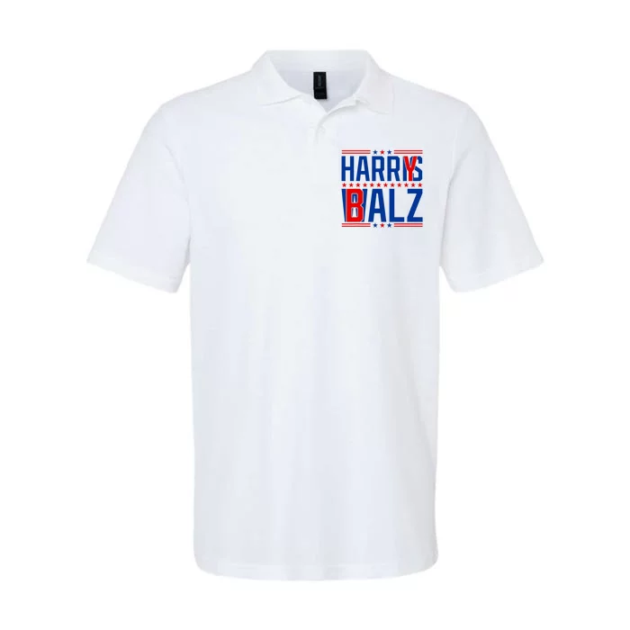 Funny Harris Walz 24 Harry Balz 2024 Meme Democratics Vote Softstyle Adult Sport Polo