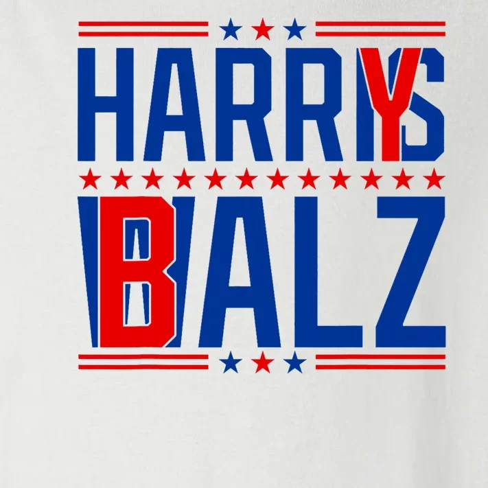 Funny Harris Walz 24 Harry Balz 2024 Meme Democratics Vote Toddler Long Sleeve Shirt