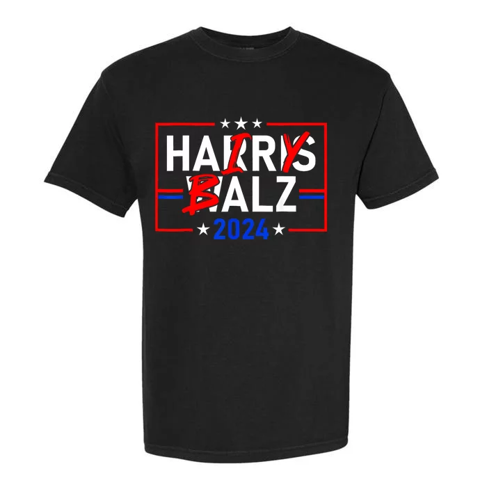 Funny Harris Walz 24 Hairy Balz 2024 Meme Democratics Vote Garment-Dyed Heavyweight T-Shirt