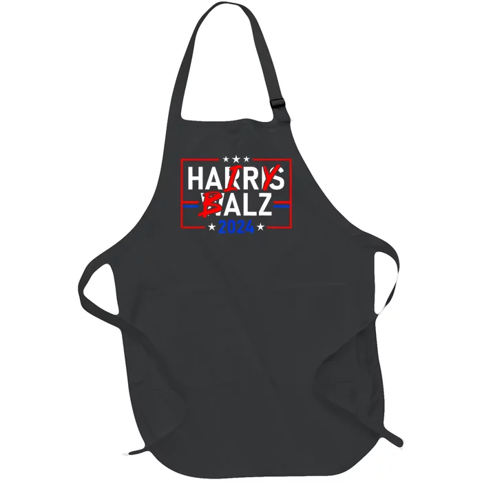 Funny Harris Walz 24 Hairy Balz 2024 Meme Democratics Vote Full-Length Apron With Pocket