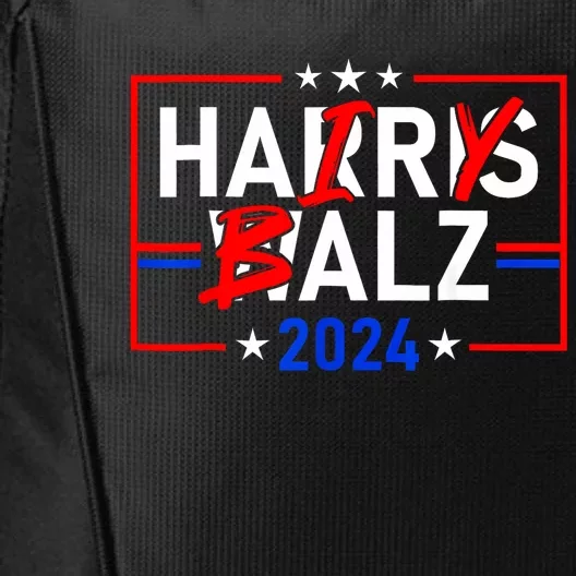 Funny Harris Walz 24 Hairy Balz 2024 Meme Democratics Vote City Backpack