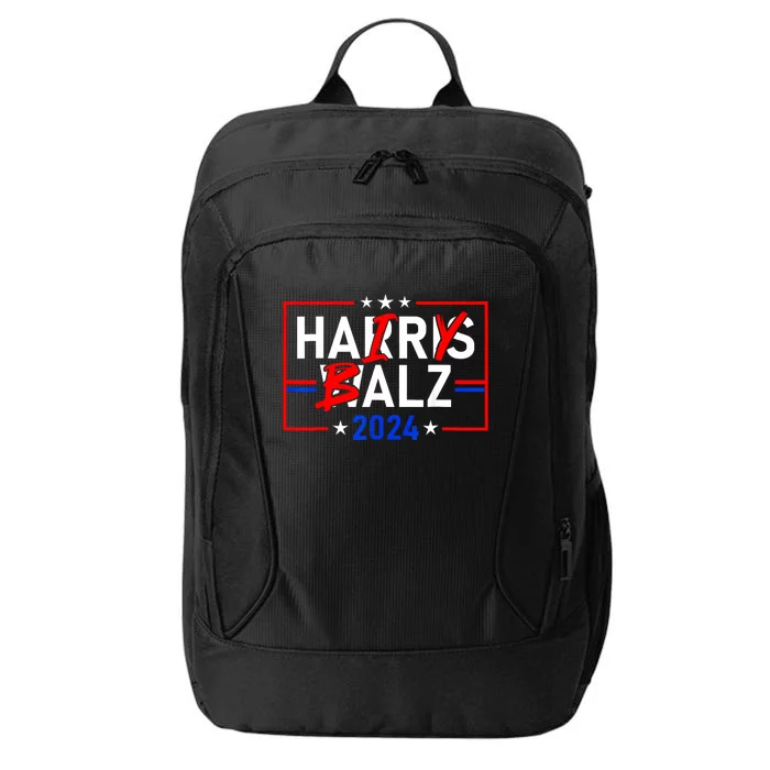 Funny Harris Walz 24 Hairy Balz 2024 Meme Democratics Vote City Backpack