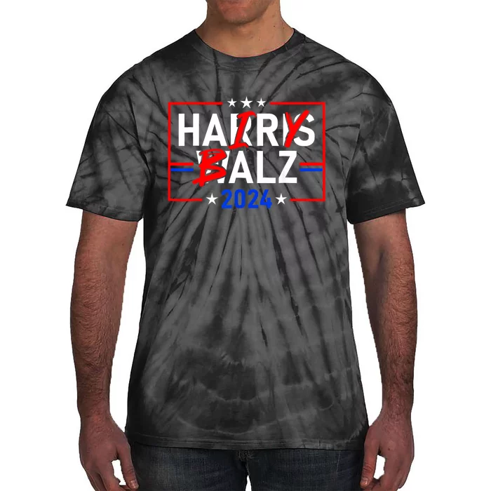 Funny Harris Walz 24 Hairy Balz 2024 Meme Democratics Vote Tie-Dye T-Shirt