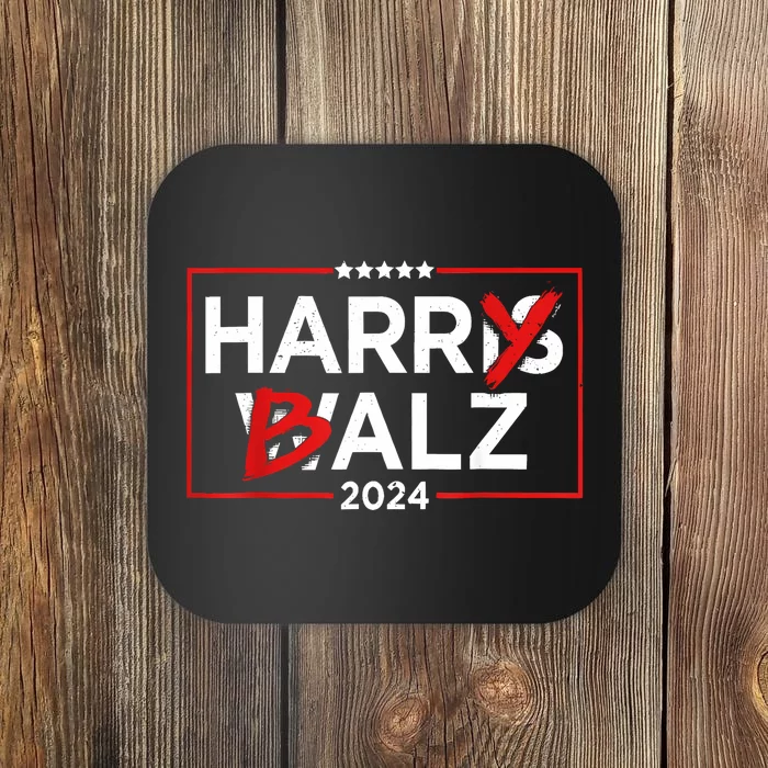 Funny Harris Walz 24 Harry Balz 2024 Meme Democratics Vote Coaster