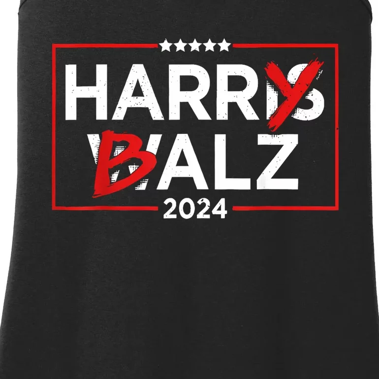 Funny Harris Walz 24 Harry Balz 2024 Meme Democratics Vote Ladies Essential Tank