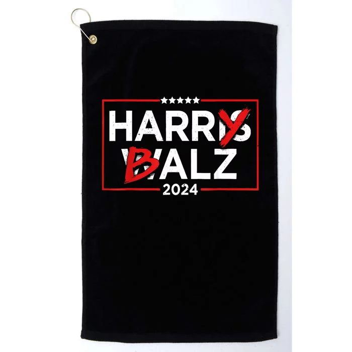 Funny Harris Walz 24 Harry Balz 2024 Meme Democratics Vote Platinum Collection Golf Towel