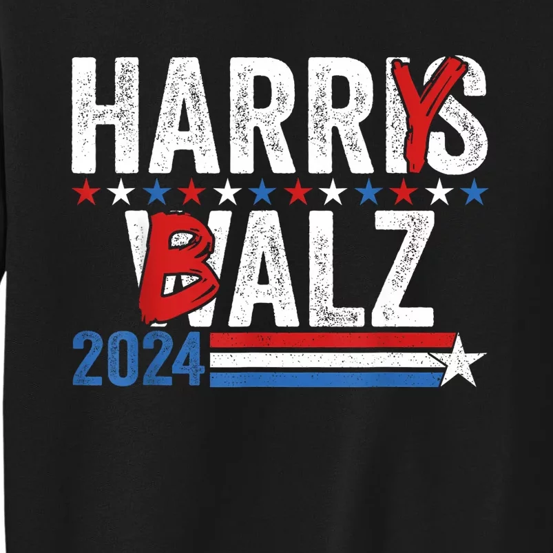 Funny Harris Walz 24 Harry Balz 2024 Meme Democratics Vote Tall Sweatshirt