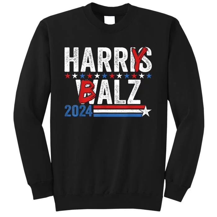 Funny Harris Walz 24 Harry Balz 2024 Meme Democratics Vote Tall Sweatshirt