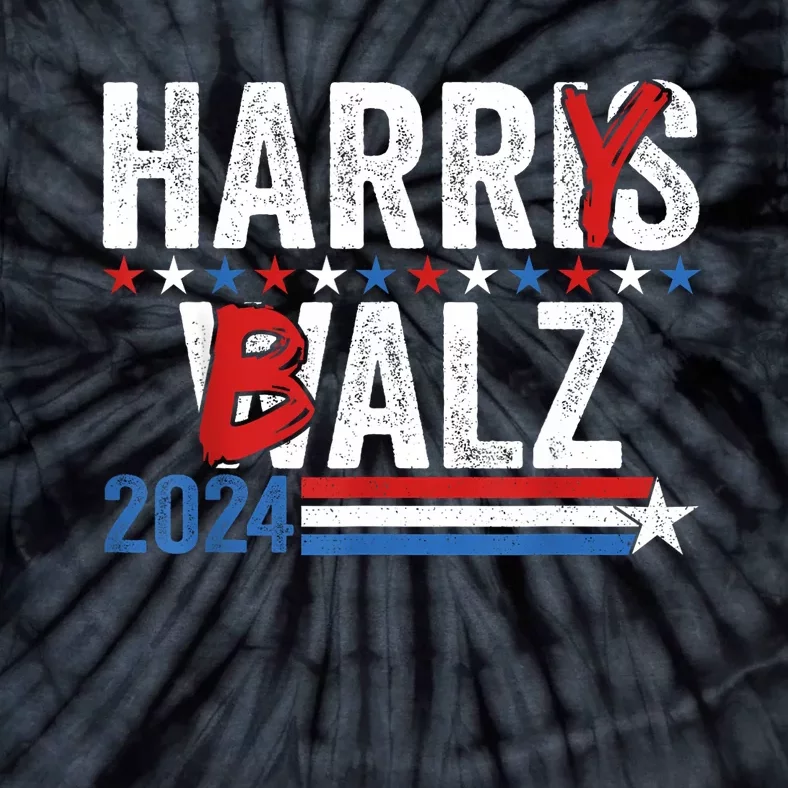 Funny Harris Walz 24 Harry Balz 2024 Meme Democratics Vote Tie-Dye T-Shirt