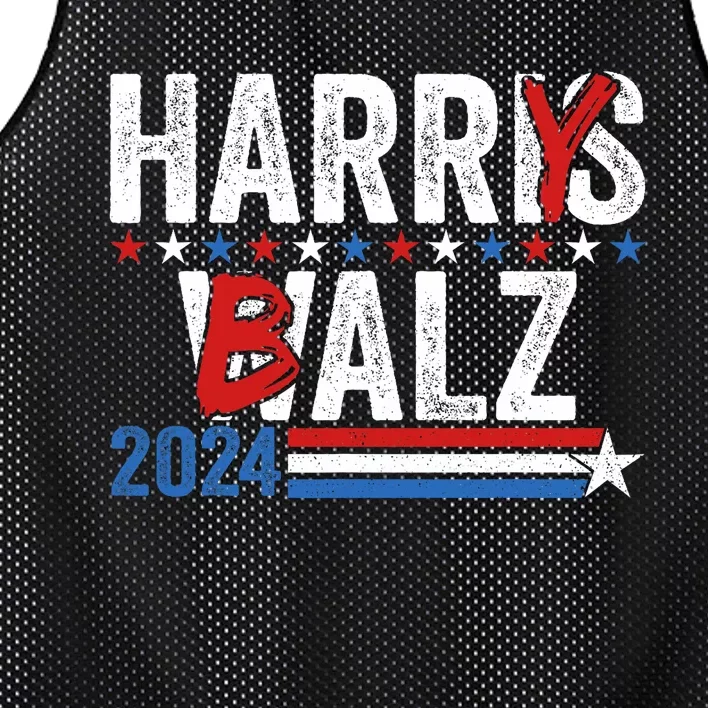 Funny Harris Walz 24 Harry Balz 2024 Meme Democratics Vote Mesh Reversible Basketball Jersey Tank